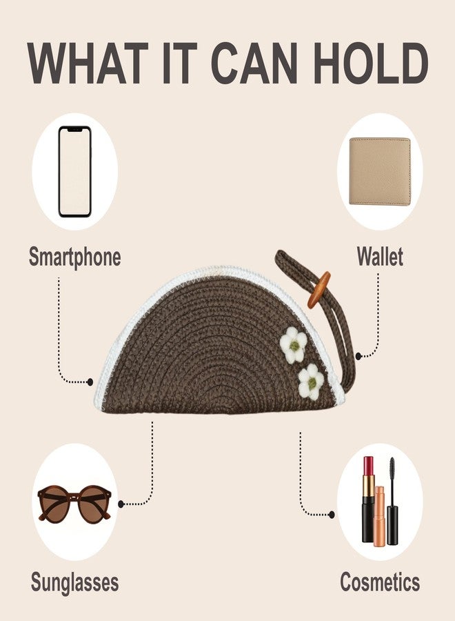 AURKA Brown Women Clutch W-10 x H-6 Inch Stylish Versatility Lightweight for Everyday Use - Image 4